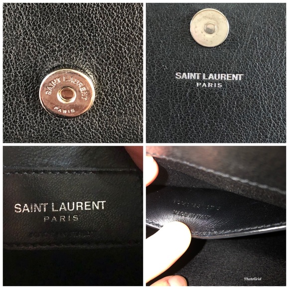 Saint Laurent Monogram Studded Leather Clutch Bag - Picture 8 of 8